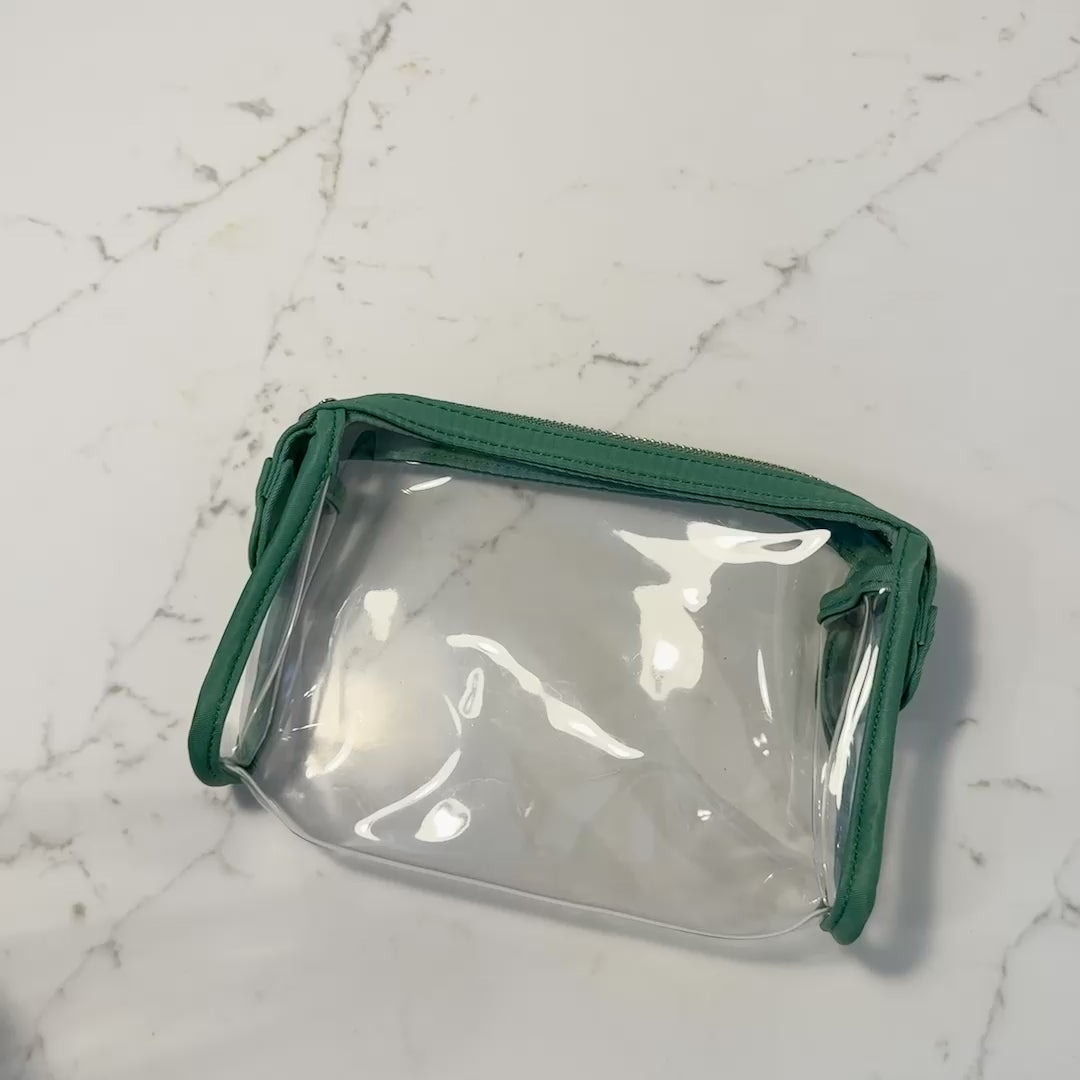 Load video: Kaylie Green Small Cosmetic Bag
