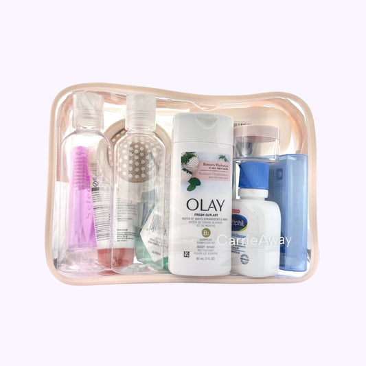 Women's Complete Travel Kit with Fill Your Own Bottles TSA Compliant
