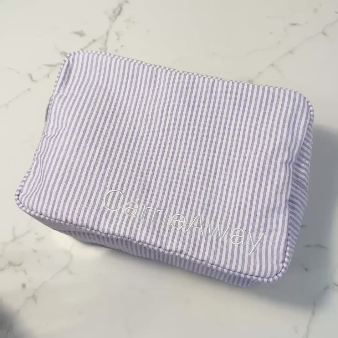 Load video: Lorie in Alsace Lilac - Large Cosmetic Bag